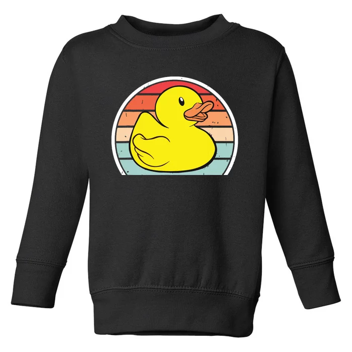 Rubber Duck Vintage Rubber Duckie Retro Toddler Sweatshirt