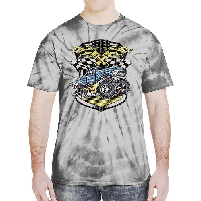 Retro Distressed Vintage Monster Truck Tie-Dye T-Shirt