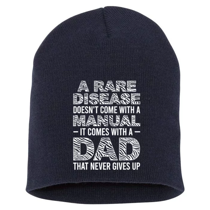 Rare Disease Warrior Dad Rare Disease Awareness Father Short Acrylic Beanie