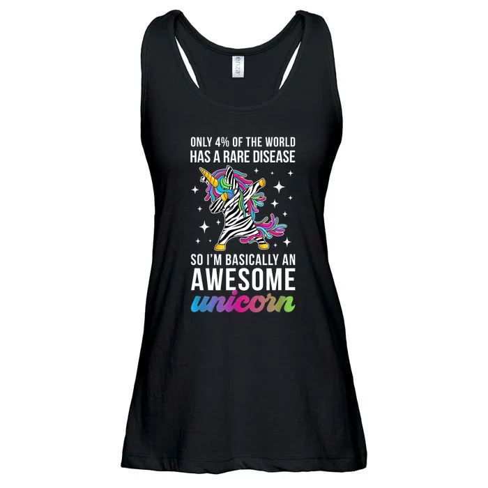 Rare Disease Warrior Unicorn Rare Disease Awareness Ladies Essential Flowy Tank