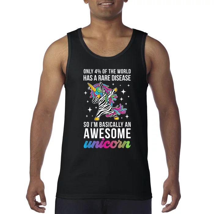 Rare Disease Warrior Unicorn Rare Disease Awareness Tank Top