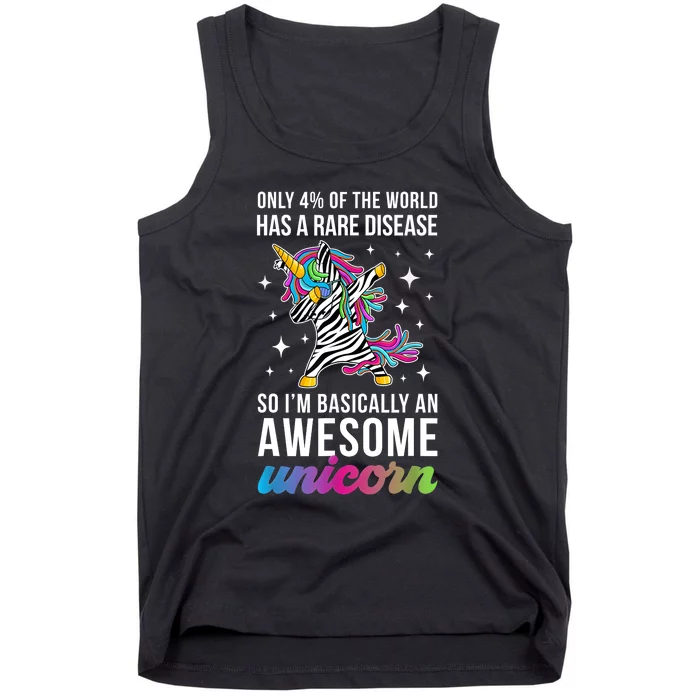 Rare Disease Warrior Unicorn Rare Disease Awareness Tank Top