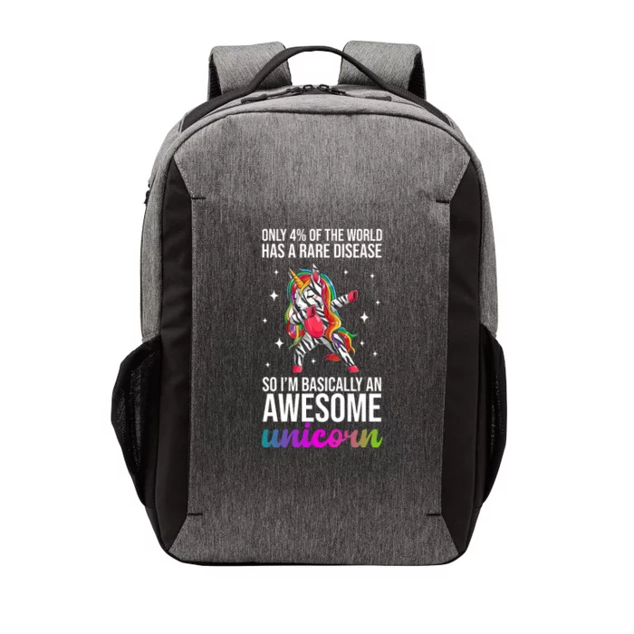 Rare Disease Warrior Unicorn Awareness Vector Backpack