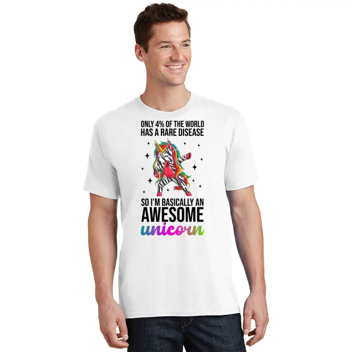 Rare Disease Warrior Unicorn Awareness T-Shirt