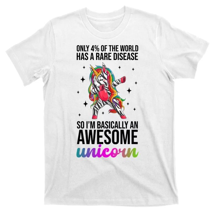 Rare Disease Warrior Unicorn Awareness T-Shirt