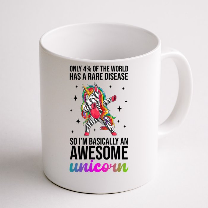 Rare Disease Warrior Unicorn Awareness Front & Back Coffee Mug