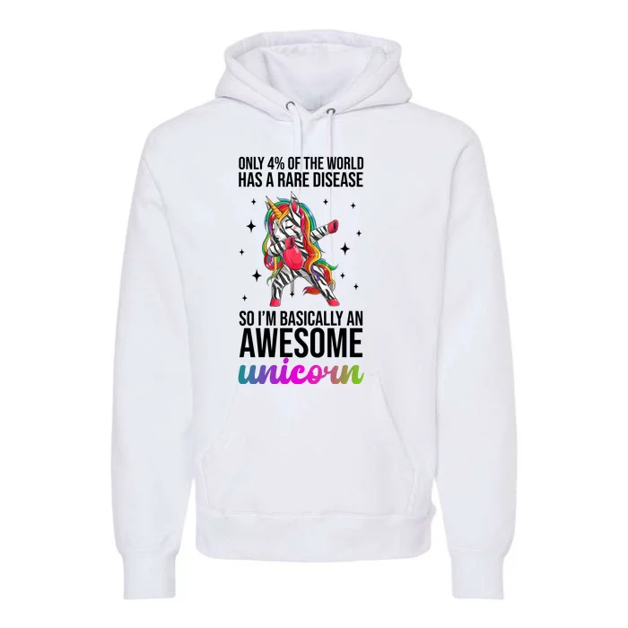 Rare Disease Warrior Unicorn Awareness Premium Hoodie