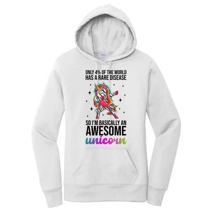 Rare Disease Warrior Unicorn Awareness Women's Pullover Hoodie