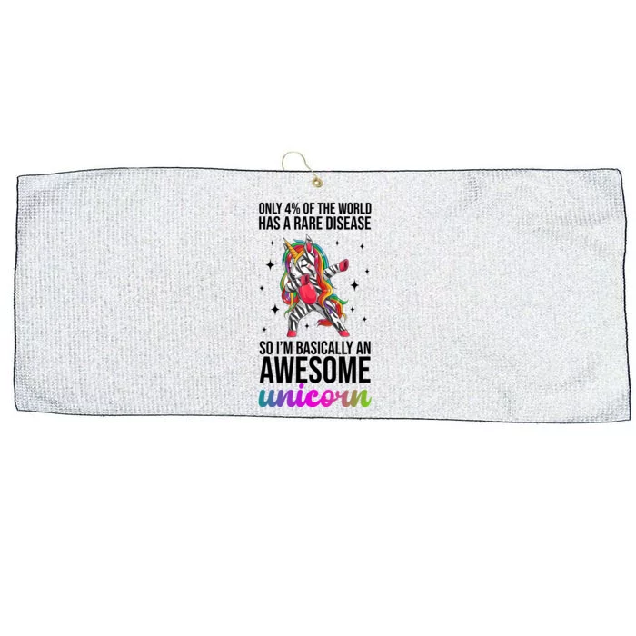 Rare Disease Warrior Unicorn Awareness Large Microfiber Waffle Golf Towel