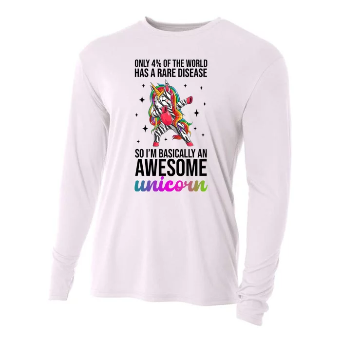 Rare Disease Warrior Unicorn Awareness Cooling Performance Long Sleeve Crew