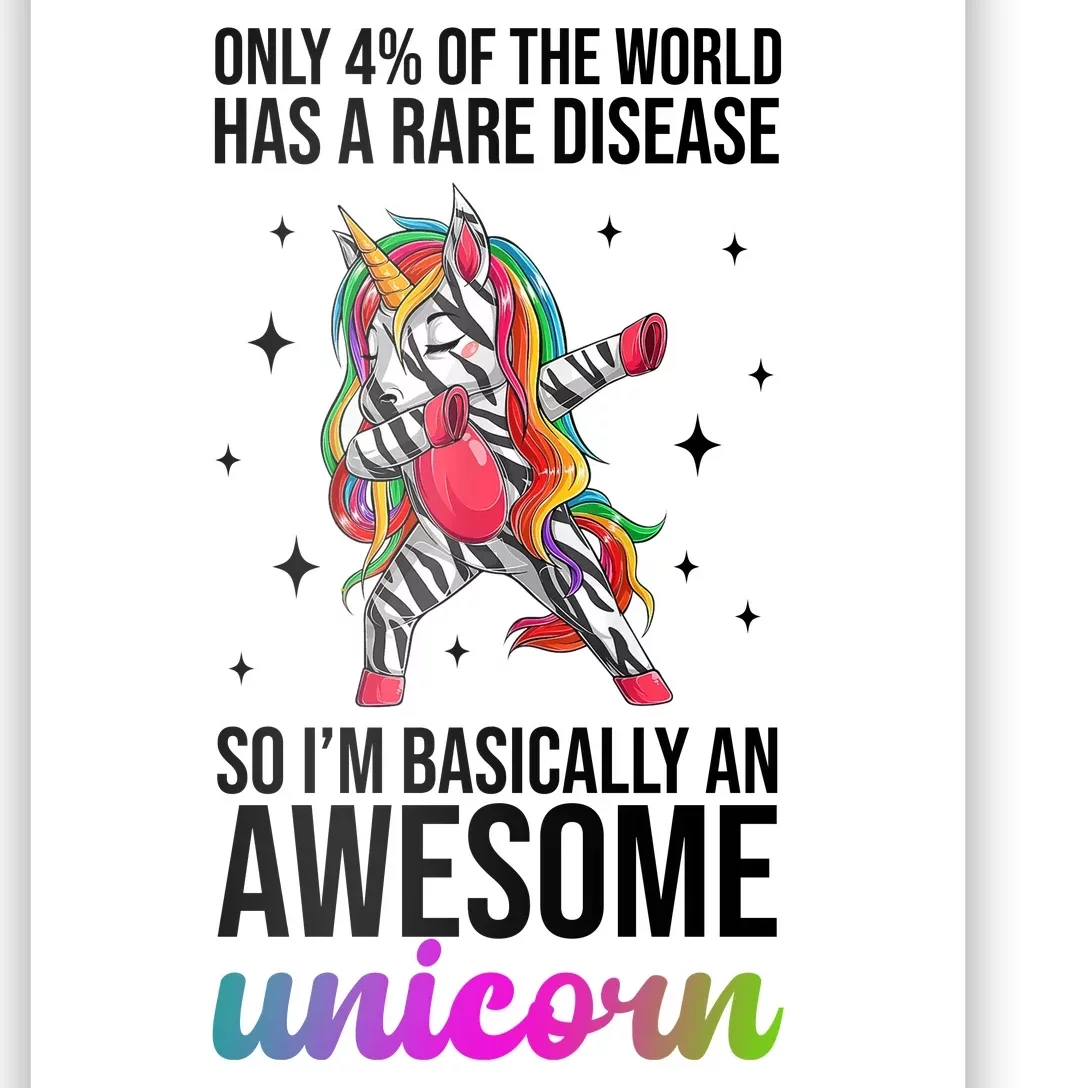 Rare Disease Warrior Unicorn Awareness Poster