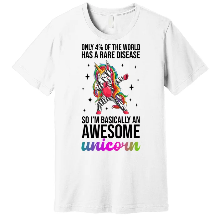 Rare Disease Warrior Unicorn Awareness Premium T-Shirt