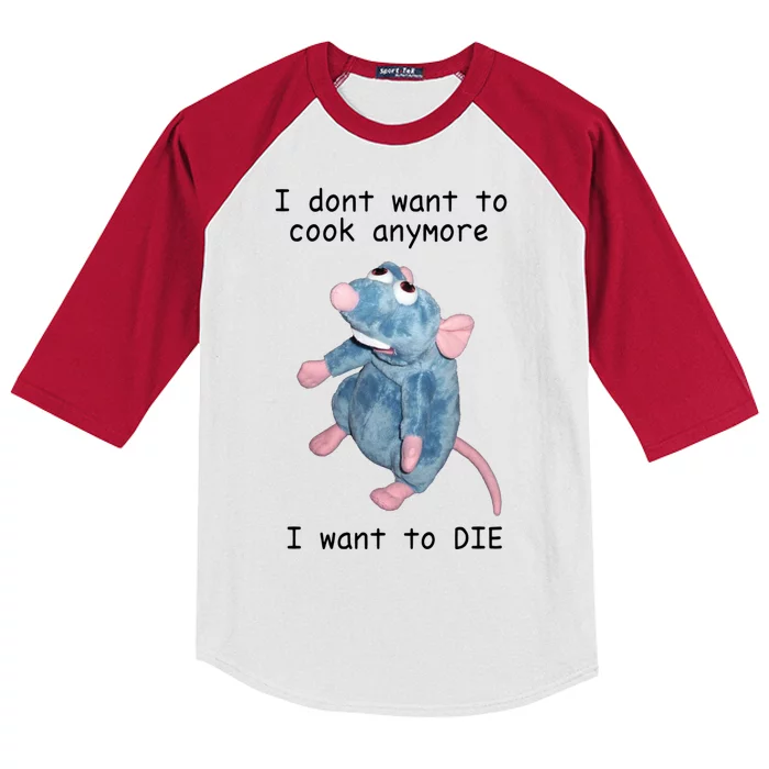 Remy DoesnT Want To Cook Anymore Kids Colorblock Raglan Jersey