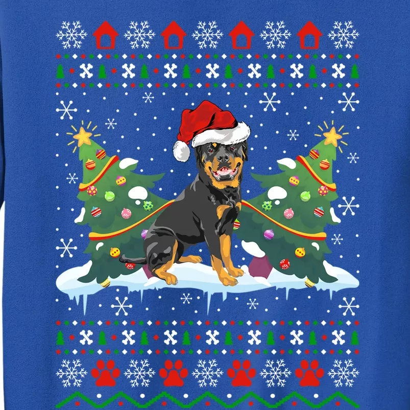 Rottweiler Dog Xmas Gift Ugly Rottweiler Christmas Funny Gift Tall Sweatshirt