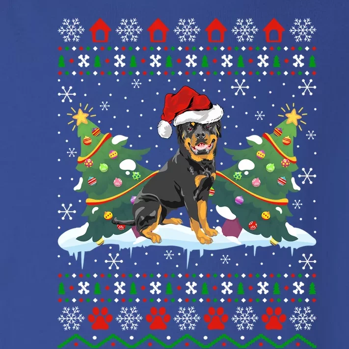 Rottweiler Dog Xmas Gift Ugly Rottweiler Christmas Funny Gift Toddler Long Sleeve Shirt