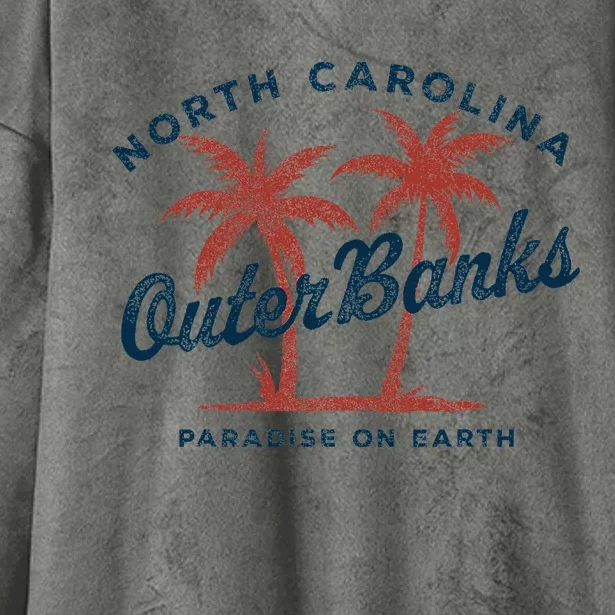 Retro Est 1587 Obx North Carolina Nc Hooded Wearable Blanket