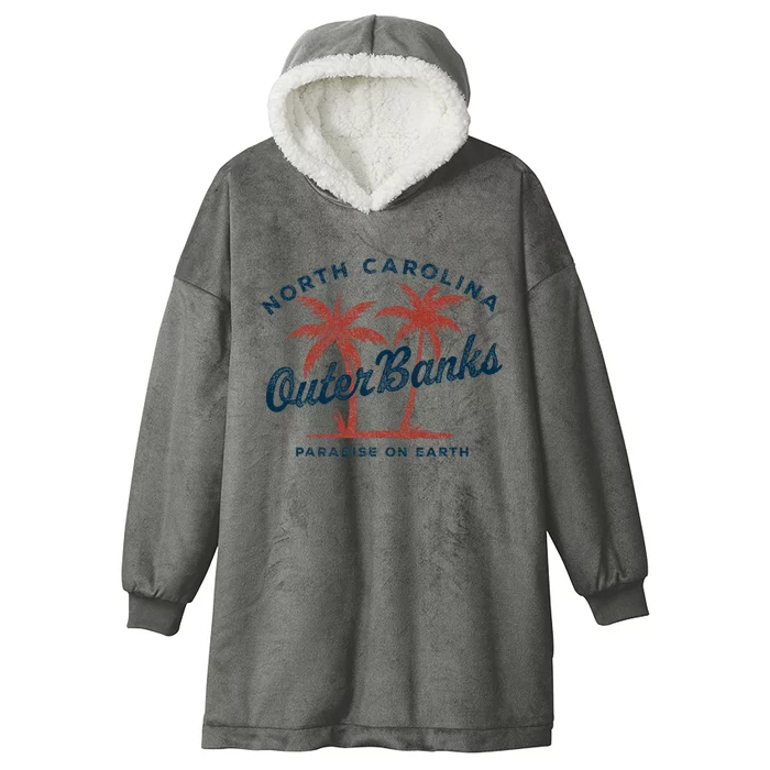 Retro Est 1587 Obx North Carolina Nc Hooded Wearable Blanket