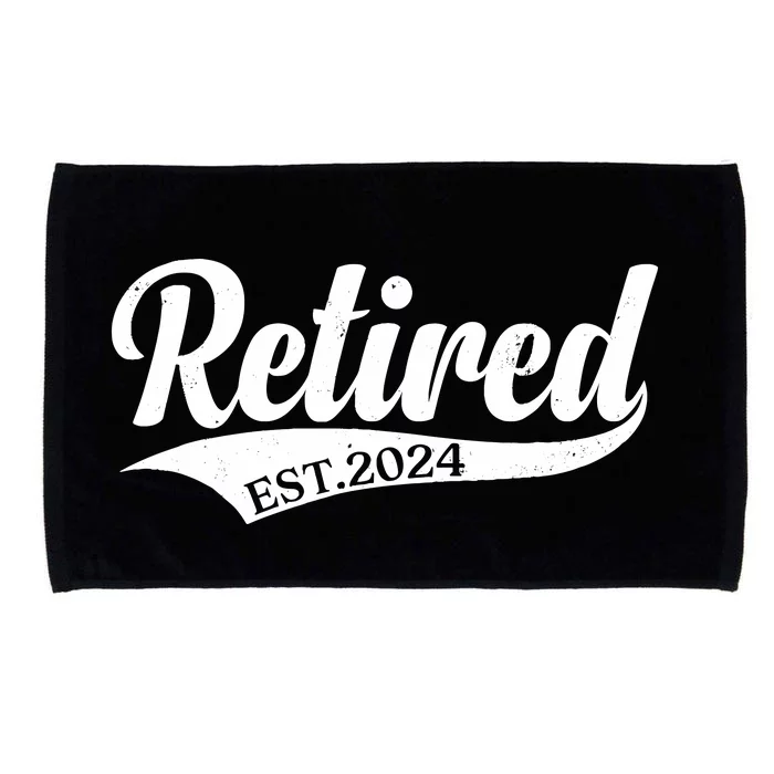 Retired Est. 2024 Retirement Microfiber Hand Towel