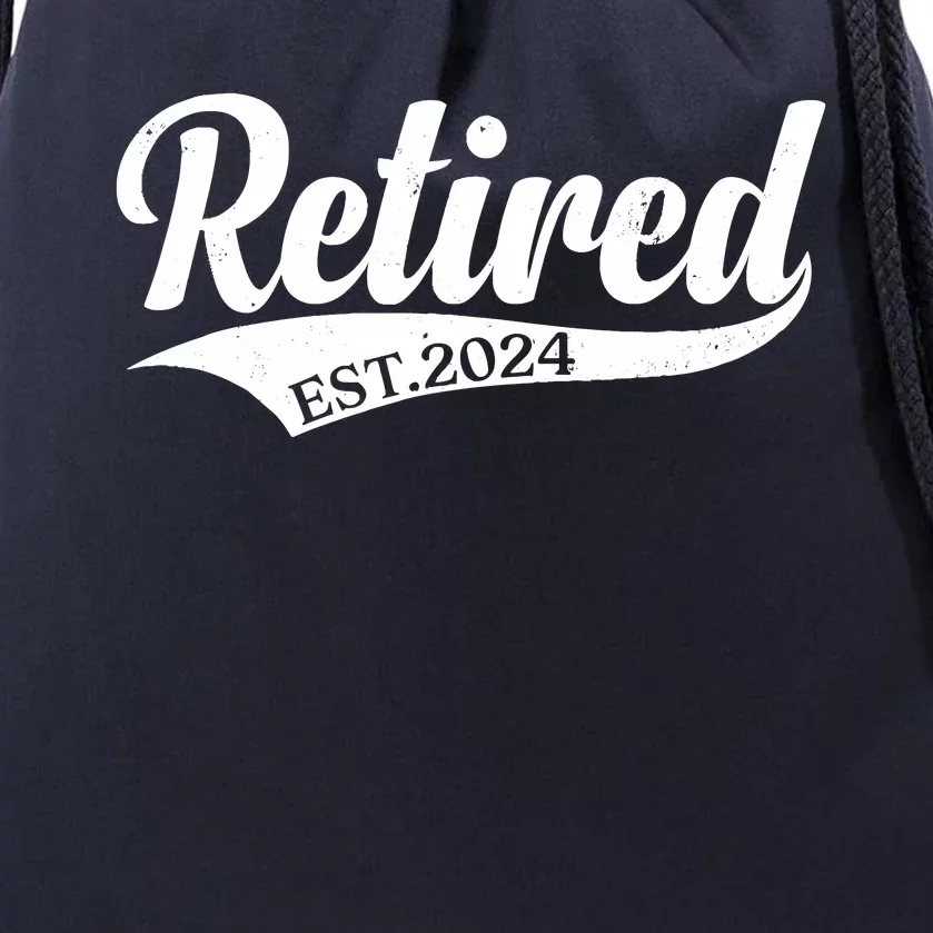 Retired Est. 2024 Retirement Drawstring Bag