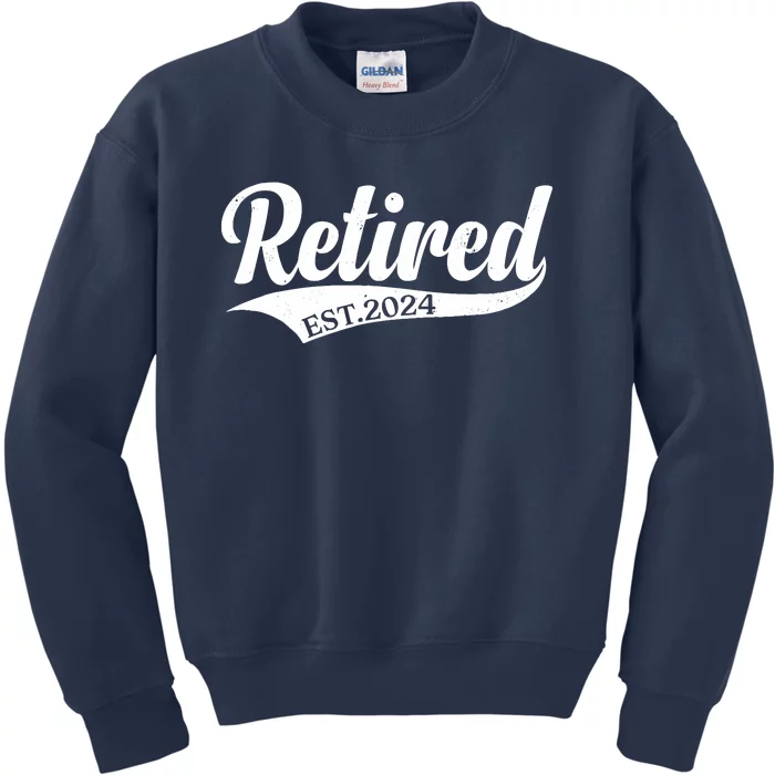 Retired Est. 2024 Retirement Kids Sweatshirt