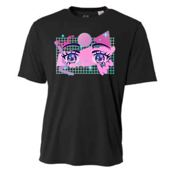 Retro Eighties 80's Pop Art Kawaii Anime Eyes Cooling Performance Crew T-Shirt