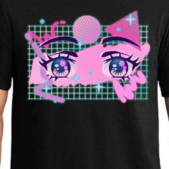 Retro Eighties 80's Pop Art Kawaii Anime Eyes Pajama Set