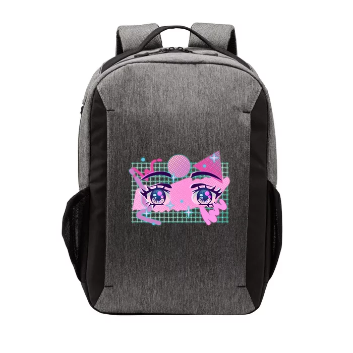 Retro Eighties 80's Pop Art Kawaii Anime Eyes Vector Backpack