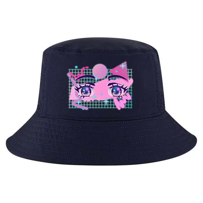 Retro Eighties 80's Pop Art Kawaii Anime Eyes Cool Comfort Performance Bucket Hat