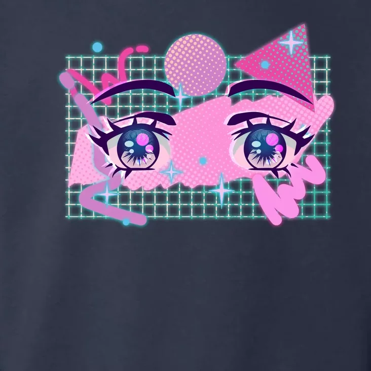 Retro Eighties 80's Pop Art Kawaii Anime Eyes Toddler Hoodie