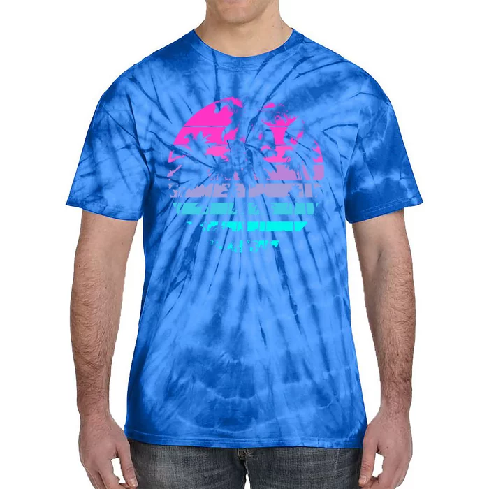 Retro Eighties 80s And 90s Beach Style Design With Palm Trees Great Gift Tie-Dye T-Shirt