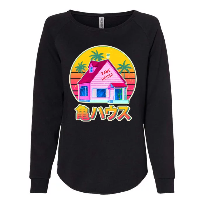 Retro Eighties 80's Anime Kame House Womens California Wash Sweatshirt