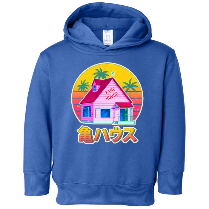 Retro Eighties 80's Anime Kame House Toddler Hoodie