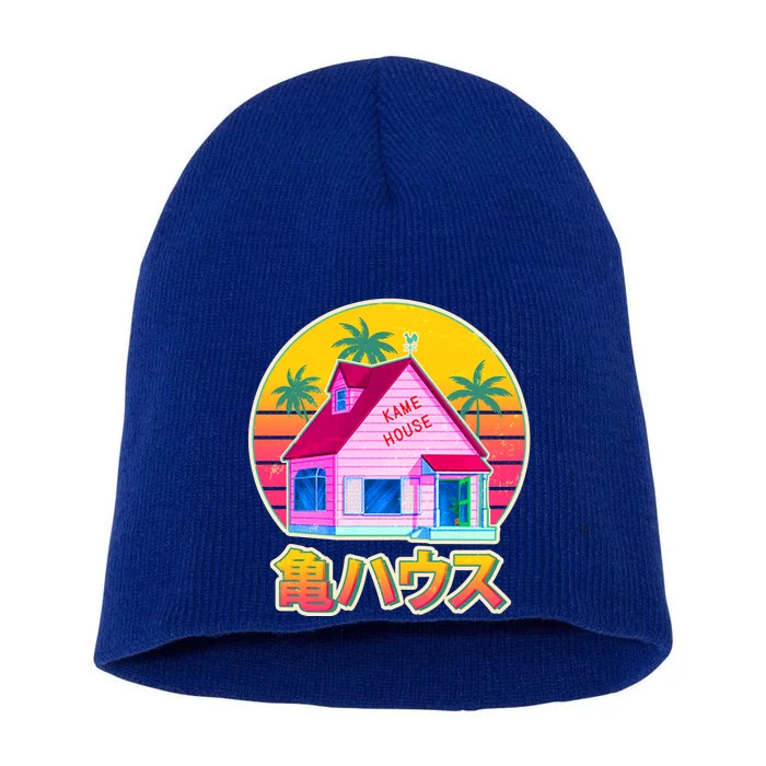 Retro Eighties 80's Anime Kame House Short Acrylic Beanie