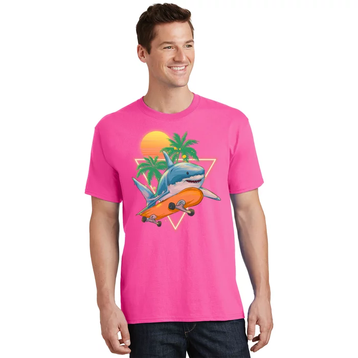 Retro Eighties 80's Skateboarding Shark T-Shirt