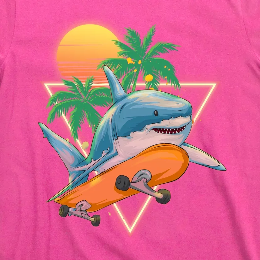 Retro Eighties 80's Skateboarding Shark T-Shirt