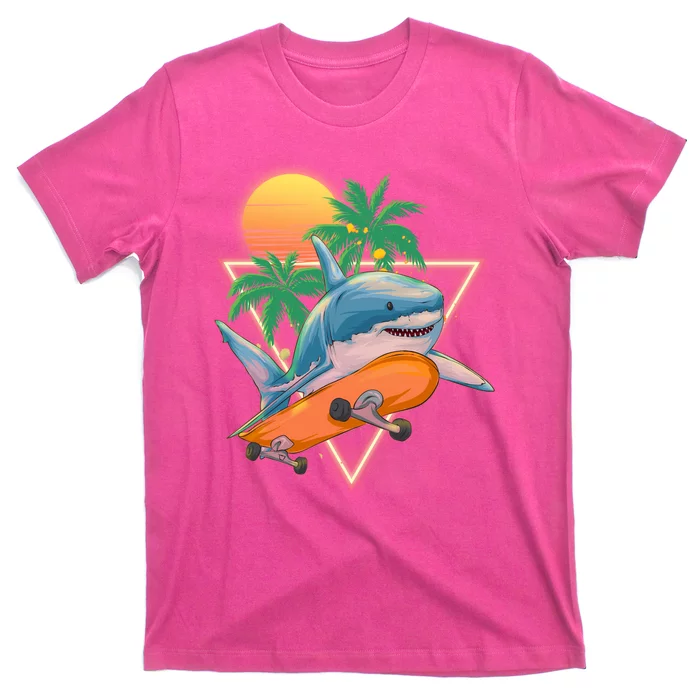 Retro Eighties 80's Skateboarding Shark T-Shirt