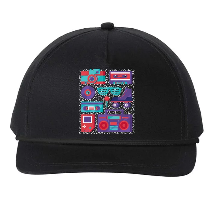 Retro Elements 90s Snapback Five-Panel Rope Hat