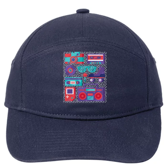 Retro Elements 90s 7-Panel Snapback Hat