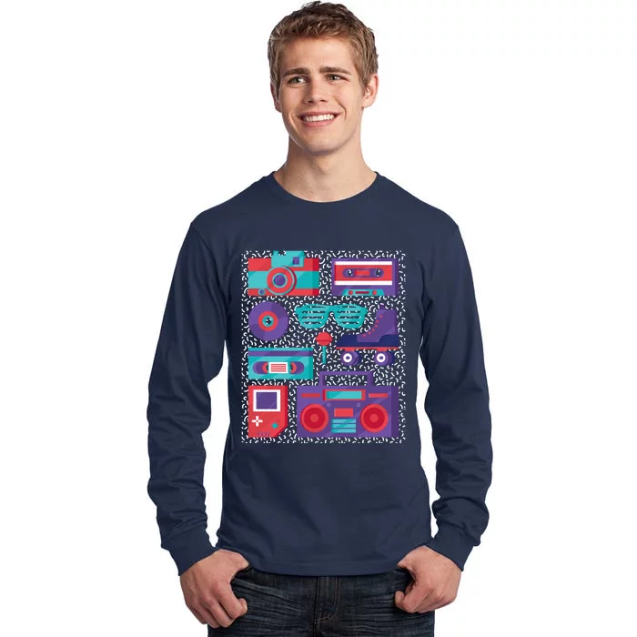 Retro Elements 90s Tall Long Sleeve T-Shirt