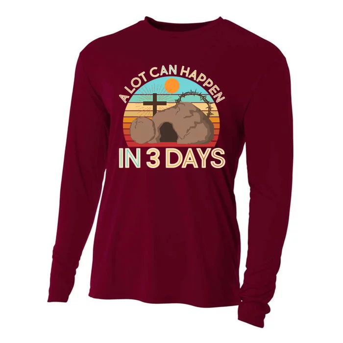 Retro Easter A Lot Can Happen In 3 Days Cooling Performance Long Sleeve Crew