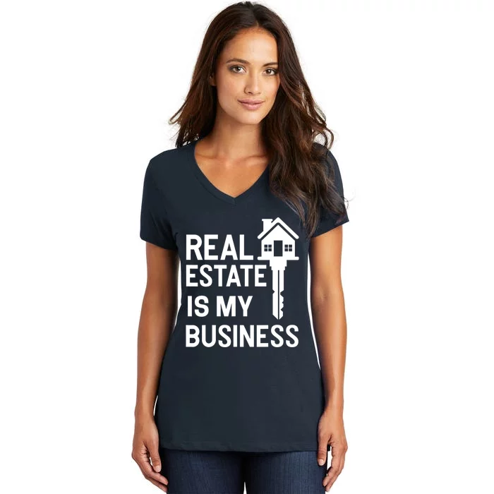 Real Estate Agent Realtor Realestate Broker Gift Women's V-Neck T-Shirt