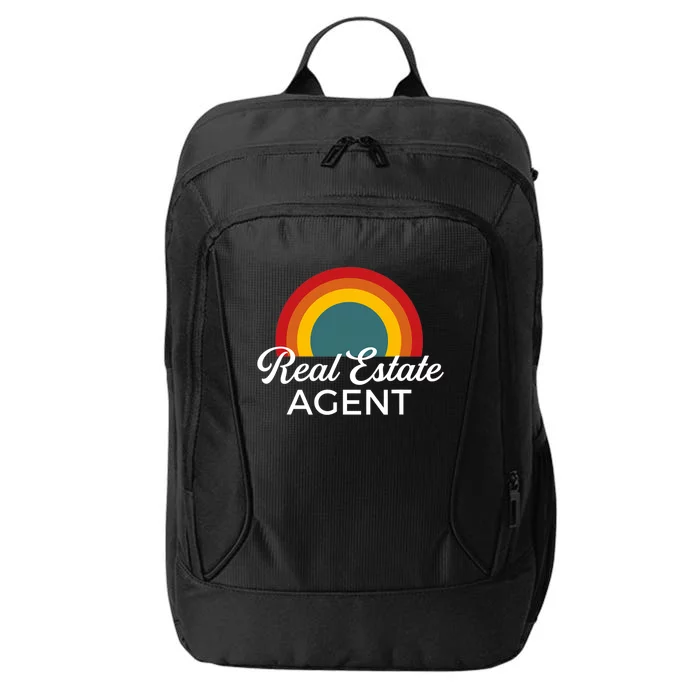 Real Estate Agent Realtor Vintage Design City Backpack