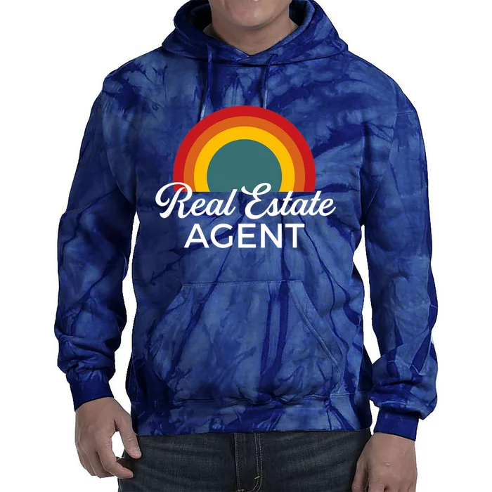 Real Estate Agent Realtor Vintage Design Tie Dye Hoodie