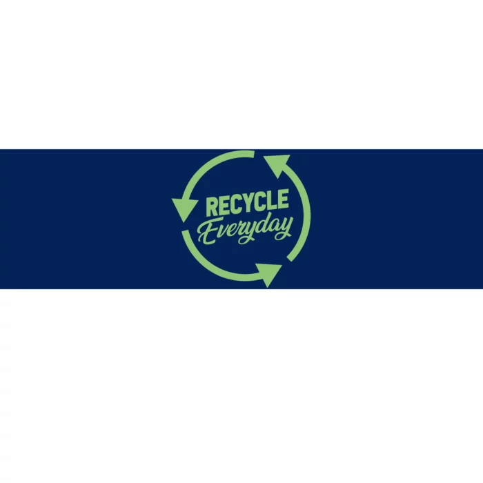 Recycle Everyday Against Global Warming Green Recycling Bumper Sticker