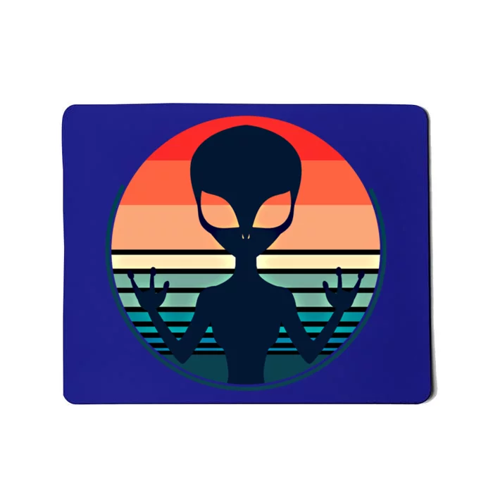 Retro Extraterrestrial Alien Meaningful Gift Mousepad