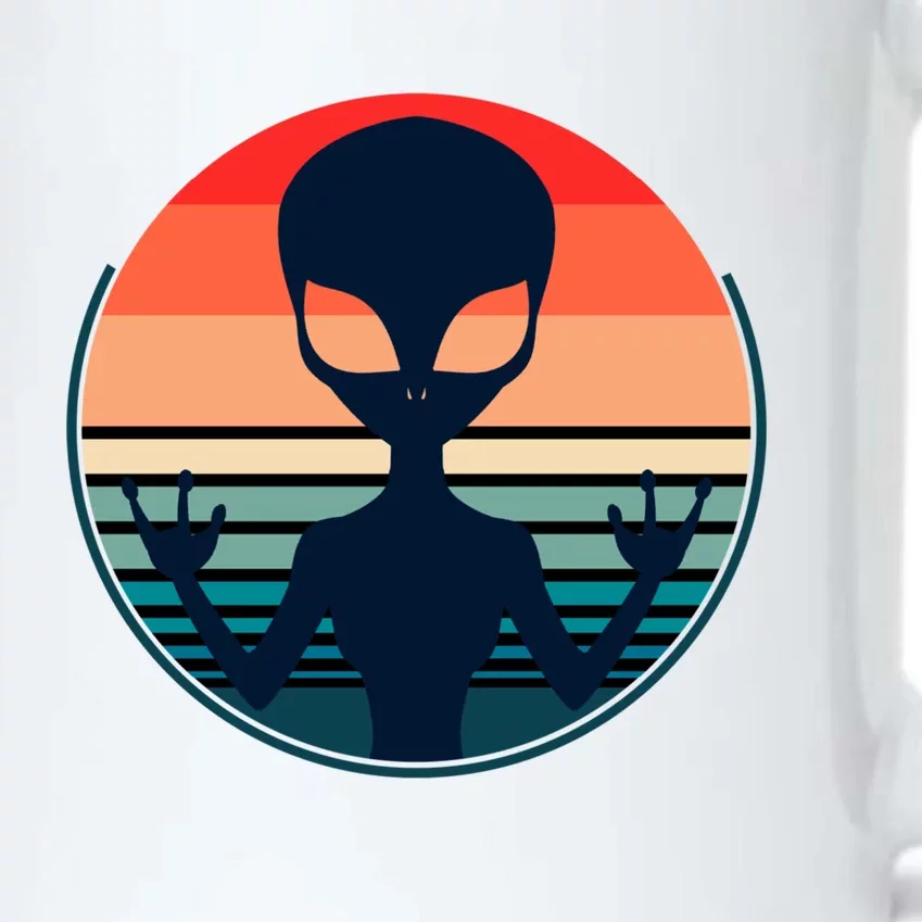 Retro Extraterrestrial Alien Gift Black Color Changing Mug