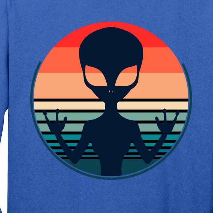 Retro Extraterrestrial Alien Gift Tall Long Sleeve T-Shirt