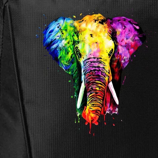 Rainbow Elephant Art Cute Gift City Backpack