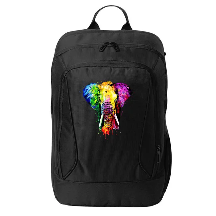 Rainbow Elephant Art Cute Gift City Backpack