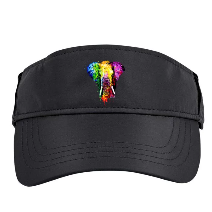 Rainbow Elephant Art Cute Gift Adult Drive Performance Visor